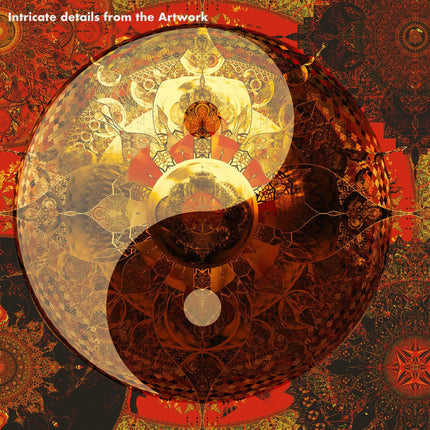 Yin Yang Mandala Wall Art, Large Sacred Geometry Spiritual Print, for Hotel Lobby, Office or Meditation Room
