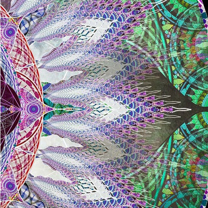 Violet Lotus Mandala Wall Art, Large Sacred Geometry Spiritual Print, for Wellness Space, Office or Living Room