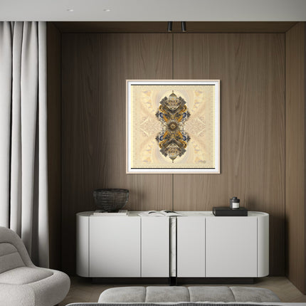 Imperium Mandala Wall Art, Large Sacred Geometry Boho Print,  Spiritual Home Decor, for Office, Living Room or Meditation Space