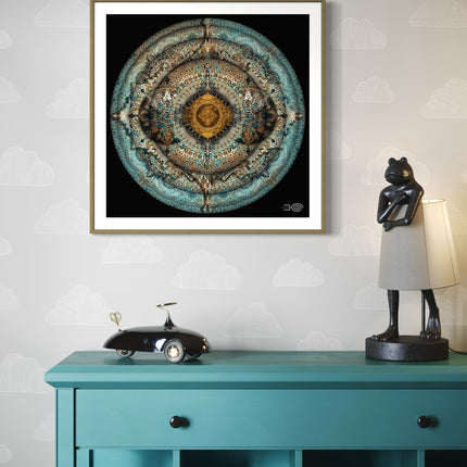 Fractal Mandala Art Print: Sacred Geometry, Spiritual Home Decor