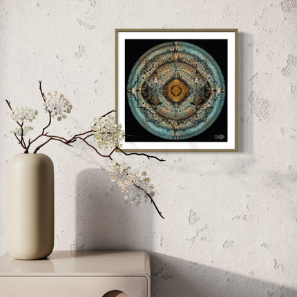 Fractal Mandala Art Print: Sacred Geometry, Spiritual Home Decor
