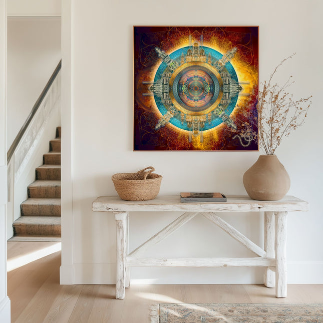 Vis Lucis — Blue Citadel of the Light Force, Sacred Geometry Fine Art Print — Bundle Only