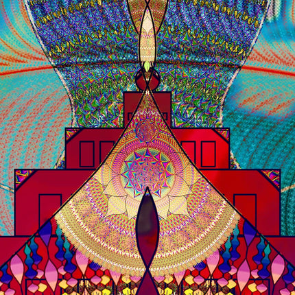 Dream Colourful Mandala Print: Sacred Geometry, Psychedelic Fractal Art