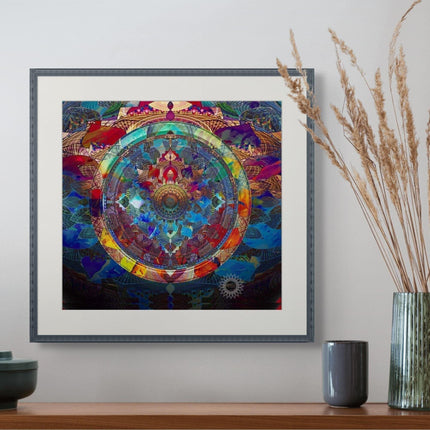 Dream Colourful Mandala Print: Sacred Geometry, Psychedelic Fractal Art