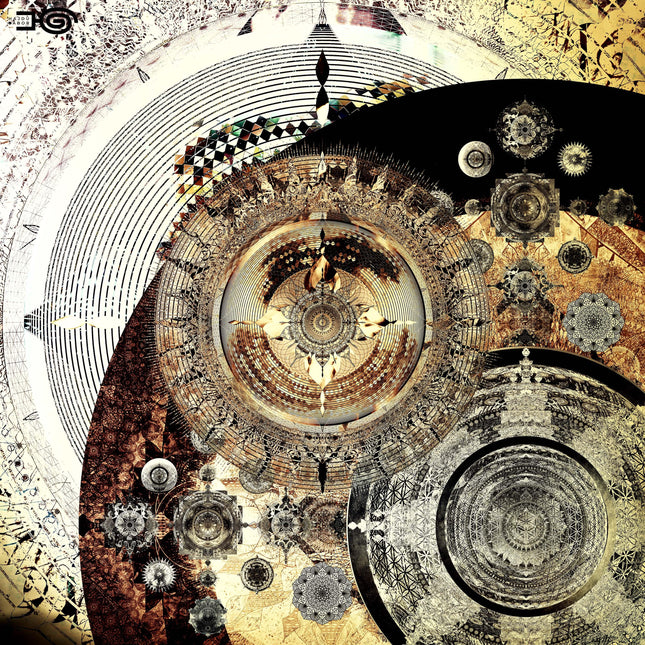 Goldenes Mandala-Kunstdruck, Heilige Geometrie Wandkunst, Boho Heiligtum Dekor