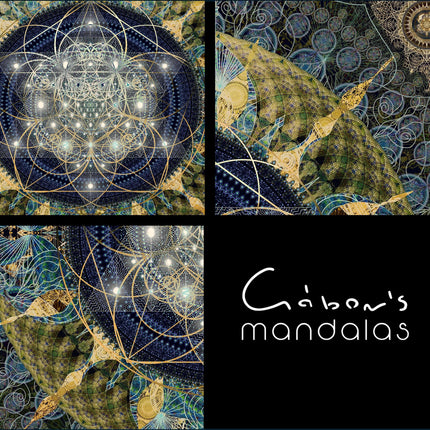 Celestial Harmony Mandala  Blue & Gold Light