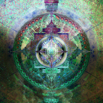 Zen Fusion Mandala Art Print: Sacred Geometry Spiritual Decor, Geomeric art, Sri Yantra