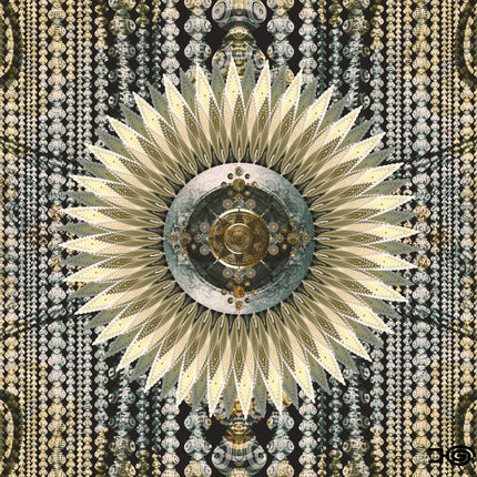 Silver Gold Mandala Print: Sacred Geometry Meditation Decor (Digital Download)
