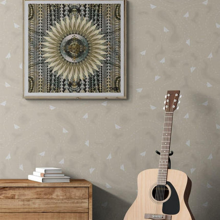 Silver Gold Mandala Print: Sacred Geometry Meditation Decor (Digital Download)
