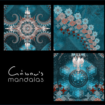 Nijananda Mandala Art Print, Teal Turquoise Sacred Geometry Wall Art, Boho Spiritual Home Decor