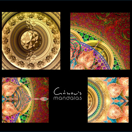 Brahma Mandala Print: Sacred Geometry Ruby Gold Spiritual Wall Art