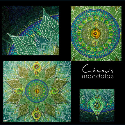 Green Mandala Art Print: Sacred Geometry, Spiritual Decor