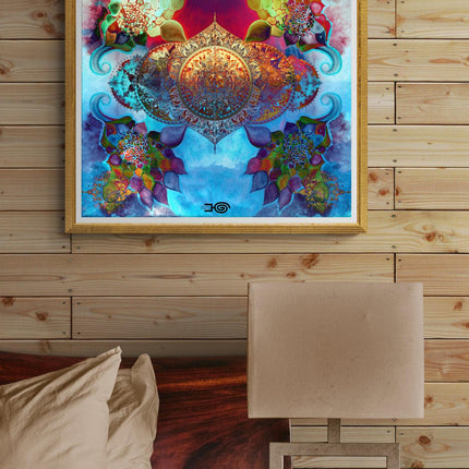 Harmony in Bloom:Mandala Art Print, Sacred Geometry, Inspiring Spiritual Decor