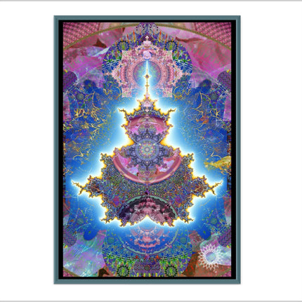 Mandelbrot Mandala Print  Psychedelic Fractal Sacred Geometry Wall Art,Mystical Boho Home Decor