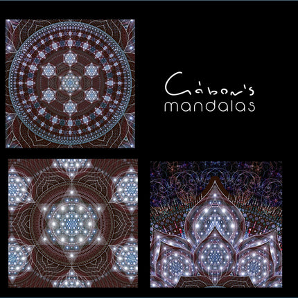 Cosmic Mandala Wall Art  Sacred Geometry Fractal Print, Galaxy Lotus Meditation Decor