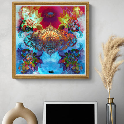 Harmony in Bloom:Mandala Art Print, Sacred Geometry, Inspiring Spiritual Decor