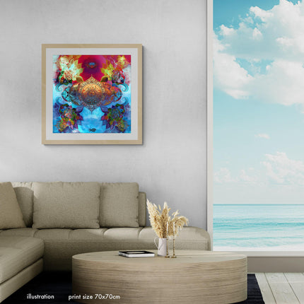 Harmony in Bloom:Mandala Art Print, Sacred Geometry, Inspiring Spiritual Decor