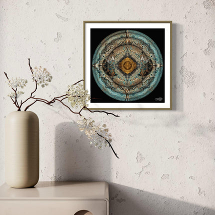 Fractal Mandala Art Print: Sacred Geometry, Spiritual Home Decor