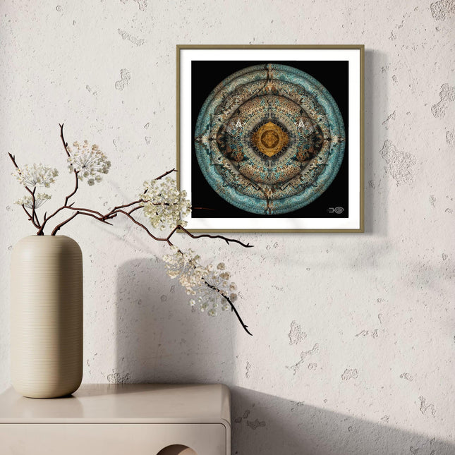 Fractal Mandala Art Print: Sacred Geometry, Spiritual Home Decor