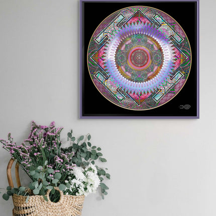 Sacred Geometry Mandala Print: Psychedelic Fractal Art