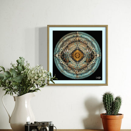 Fractal Mandala Art Print: Sacred Geometry, Spiritual Home Decor