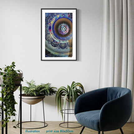 Sacred Geometry Mandala Art Print: Hahnemühle Metallic Paper, Spiritual Wall Decor