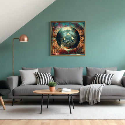Mandala Wall Art Print, Sacred Geometry Poster, Spiritual Meditation Decor, Modern Boho Home Artwork