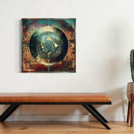 Mandala Wall Art Print, Sacred Geometry Poster, Spiritual Meditation Decor, Modern Boho Home Artwork