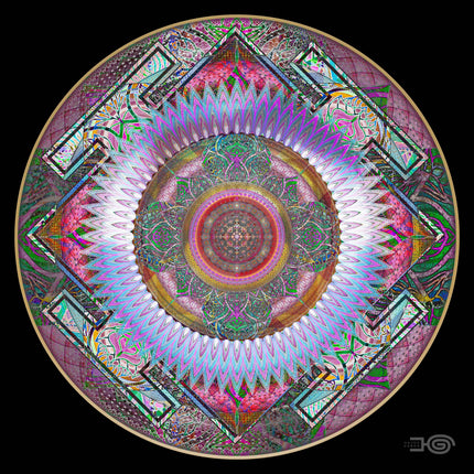 Sacred Geometry Mandala Print: Psychedelic Fractal Art