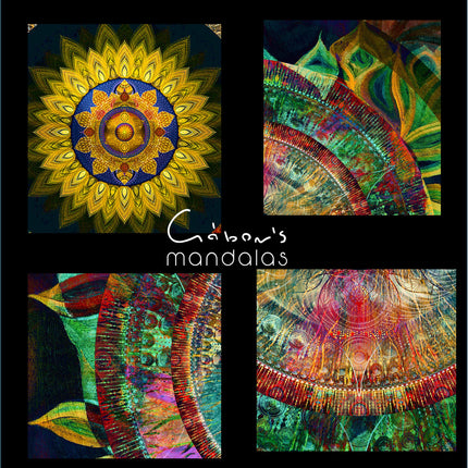 Rainbow Floral Mandala Print, Sacred Geometry Art, Meditation Decor