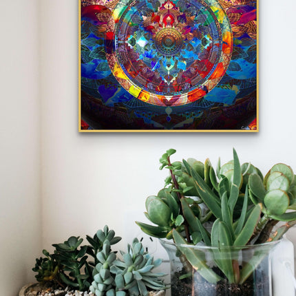 Dream Colourful Mandala Print: Sacred Geometry, Psychedelic Fractal Art