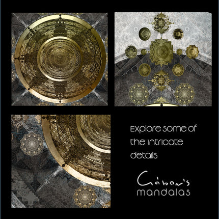 Guardian Radiance  Golden Sanctuary Mandala Wall Art for Deep Calm and Abundance Mandala Art Print |