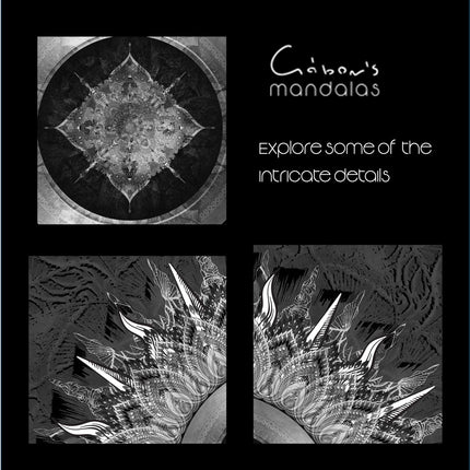 Black and Silver Mandala Print: Geometric Boho Zen Wall Art
