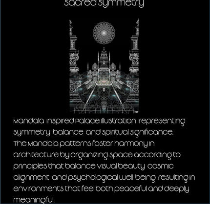 Celestial Mandala Palace  Black & White Sacred Architecture