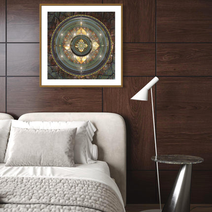 Emerald Light Mandala Print  Sacred Geometry Wall Art, Spiritual Home Decor