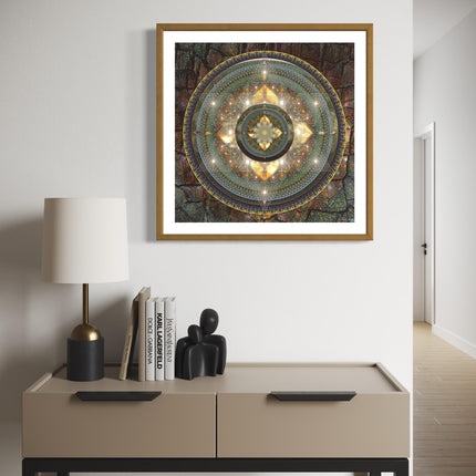 Emerald Light Mandala Print  Sacred Geometry Wall Art, Spiritual Home Decor