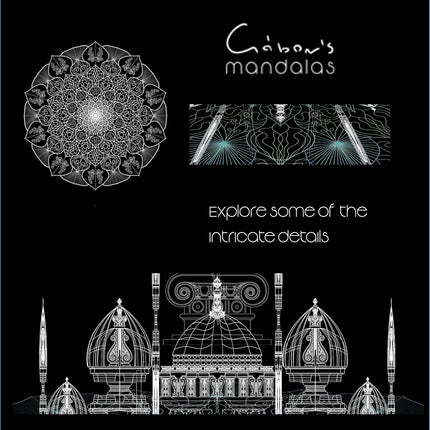 Celestial Mandala Palace  Black & White Sacred Architecture