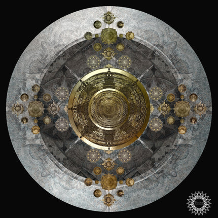 Guardian Radiance  Golden Sanctuary Mandala Wall Art for Deep Calm and Abundance Mandala Art Print |