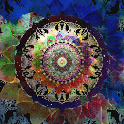 Floral Mandala Art Print | Sacred Geometry, Spiritual Decor
