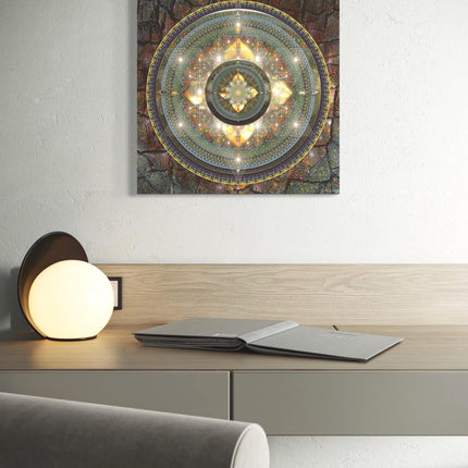 Emerald Light Mandala Print  Sacred Geometry Wall Art, Spiritual Home Decor