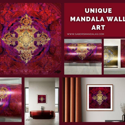 Sacred Geometry Mandala Art Print: Hahnemühle Metallic Paper, Spiritual Symbol