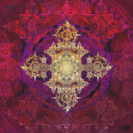 Sacred Geometry Mandala Art Print: Hahnemühle Metallic Paper, Spiritual Symbol