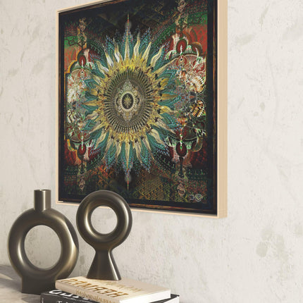 Colorful Mandala Sun Symbol | Detailed Digital Drawing | Intricate Boho Wall Art Printable
