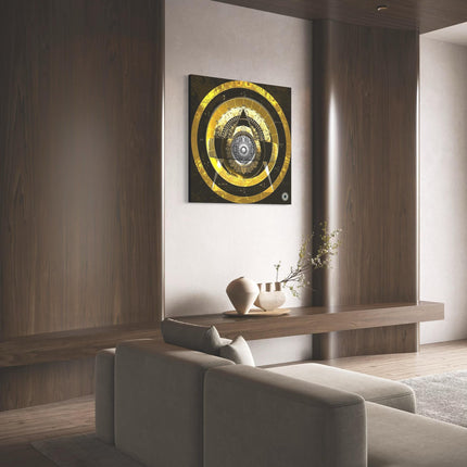 Geometry Gold Mandala Wall Art  Mystical Clock Print, Spiritual Decor