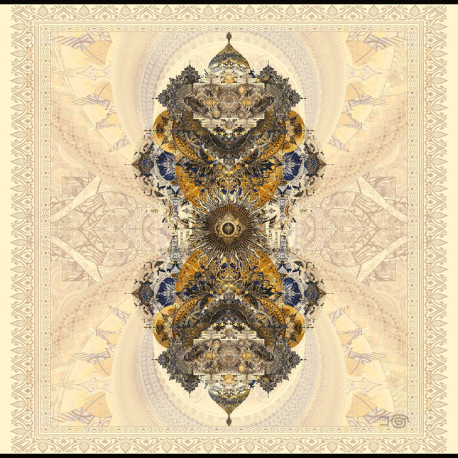 Imperium Royal Indigo Mandala Druck Heilige Geometrie Boho Wandkunst (Digitaler Download)