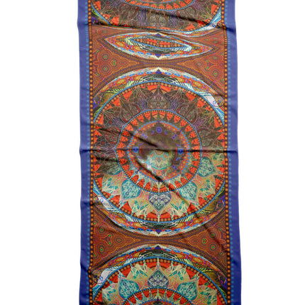Boho Chic Style, Mandala Silk Scarf, Mandala Art Shawl, Limited Edition Italian Design Gift for Her