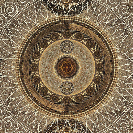 Gold Mandala Meditations-Kunstdruck: Boho-Wandkunst für friedliche Dekoration
