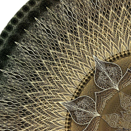 Gold Mandala Meditations-Kunstdruck: Boho-Wandkunst für friedliche Dekoration