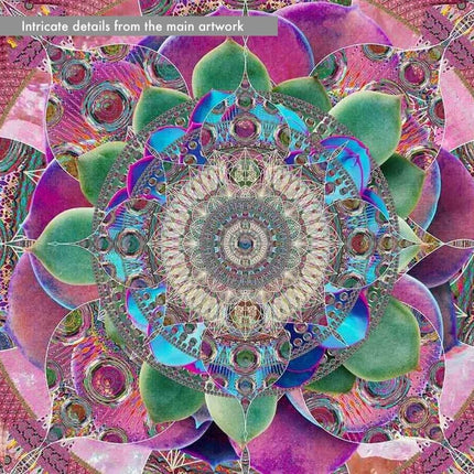 Cosmic Mandala Wall Art Print  Boho Decor Poster, Large Sacred Geometry Psychedelic art, for Yoga Studio, Office or Living Room