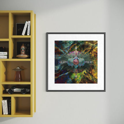 Celestial Fractal Mandala Gateway  Psychedelic Sacred Geometry Wall Art Print